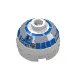 Brick Round 2 x 2 Dome Top, Blocked Open Stud, No Bottom Axle Holder with Silver and Blue Print (R2-D2)