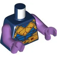 Torso, Muscles, Gold Armor print, Magenta Arms and Hands