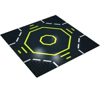 Baseplate 32 x 32 with 9-Stud Crossroads / Landing Pad with Green Octagon Print