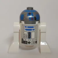 Astromech Droid, R2-D2, Flat Silver Dome, Blue Print