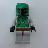Boba Fett, Helmet and Jetpack, Light Gray Armor, Plain Legs