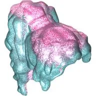 Hair, Ponytail Long Wavy with Opal Trans-Dark Pink Pattern