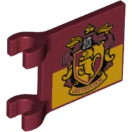 Flag 2 x 2 Square [Thick Clips] with Gryffindor House Crest Print