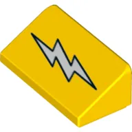 Slope 30° 1 x 2 x 2/3 with Lightning Bolt Print