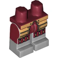 Hips and Light Bluish Gray Legs with Gold Belt and Armor Print