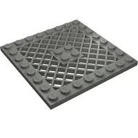 Plate Special 8 x 8 with Grille [No Hole in Center]