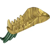 Creature Body Part, Dragon Head Lower Jaw with Teeth, and Dark Green Spines Print