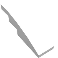 Brick Curved 4 x 1 No Studs [Stud Holder with Asymmetric Ridges]