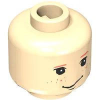Minifig Head Ron Weasley, Freckles Print [Blocked Open Stud]