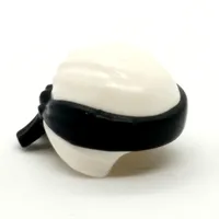 Head Wrap with Headband and Knot, Black Pattern