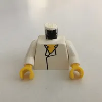 Torso Shirt Open Collar, Yellow Chest Print (Han Solo), White Arms, Yellow Hands