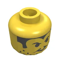 Minifig Head Spyrius Chief, Moustache Thin, Stubble and Sideburns Print