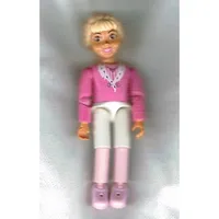 Belville Figure Articulated Elbows, Child, Female, Light Yellow Hair, Dark Pink Top with Ermine Collar Print