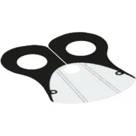 Neckwear Cape, Pauldron with Black Neck and Four Thin Gray Stripes Print