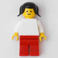 Woman - White Torso, Red Legs, Black Hair