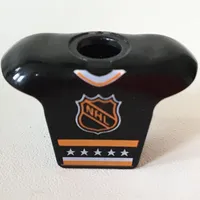 Minifig Neckwear Sports Hockey Body Armor with NHL Logo and White '1' Print