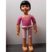 Belville Figure Articulated Elbows, Child, Female, Black Hair, Pink Short Pants, Dark Pink Top with Shells Print