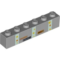 Brick 1 x 6 with Recycling Phrases and Stars Print