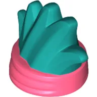 Hair and Bandana, Dark Turquoise Mohawk Pattern