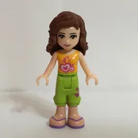 Olivia - Orange Top, Lime Skirt