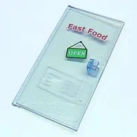 Door 1 x 4 1/2 x 6 with Fast Food Print