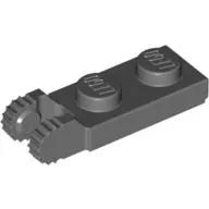 Hinge Plate 1 x 2 Locking with 2 Fingers On End, with Groove, 9 Teeth