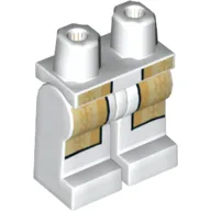 Hips and White Legs with Tan Robe with Ornate Gold Border Print