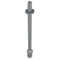 Bar 8L - Two Stop Rings / One Pin, Technic Figure Ski Pole [Rounded End]
