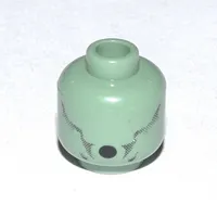 Minifig Head Dementor, Cheek Lines, Round Mouth Print [Blocked Open Stud]