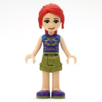 Mia - Dark Purple Top, Olive Green Skirt