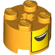 Brick Round 2 x 2 with Yellow Square, Mouth print