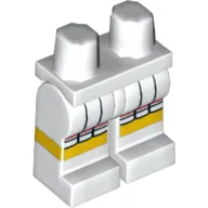 Hips and White Legs with Red and White Short Skirt and White Shoes Print