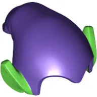 Hat Drooping with Pointy Ears Bright Green pattern