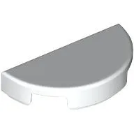 Tile Round 1 x 2 Half Circle