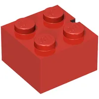 Brick 2 x 2 without Bottom Tubes, Slotted (with 1 slot)