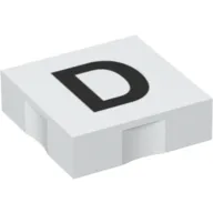 Duplo Tile 2 x 2 with Capital 'D' Print