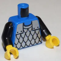 Torso Scale Mail Print, Black Arms, Yellow Hands