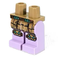 Hips and Lavender Legs with Dark Tan Skirt, Knee Pads print