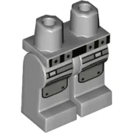 Hips and Light Bluish Gray Legs with Belt and Large Silver Knee Pads (Shark Thug) Print