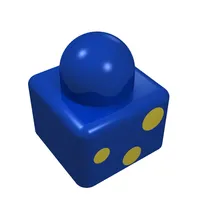 Primo Brick 1 x 1 x 1 with Three Yellow Dots