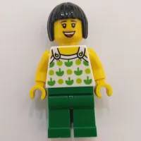 White Torso, Green Legs, Black Hair