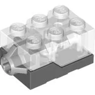 Light Brick 2 x 3 x 1 1/3 with Dark Bluish Gray Base [Yellow LED]
