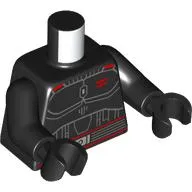 Torso, Silver/Red Dark Trooper Armor print, Black Arms and Hands