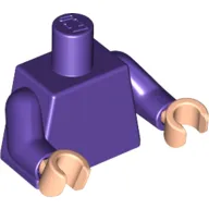 Torso, Dark Purple Arms, Light Nougat Hands [Plain]