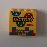 Brick 2 x 4 x 3 with 'LEGOLAND DUBAI 2022 FACTORY' Print