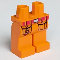 Hips and Orange Legs with Pockets and Red Belt Print