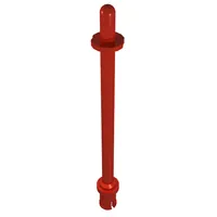 Bar 8L - Two Stop Rings / One Pin, Technic Figure Ski Pole [Rounded End]