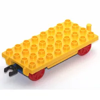 Duplo Train Base 4 x 8 with Red Wheels, and Moveable Hook
