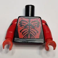 Torso Bare Chest with Red and Black Marking Print (Darth Maul), Red Arms and Hands with Black Marking Print