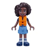 Aliya - Adventure Camp, Bright Light Blue Shorts, Life Vest